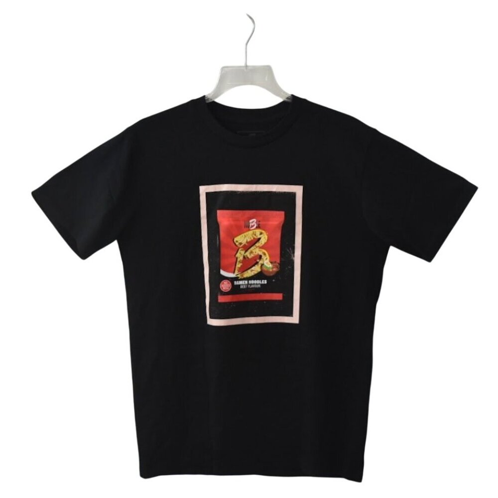 Noble Ramen Noodles Graphic T-Shirt Medium Black 100% Cotton